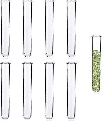 9 Pcs Clear Test Tubes, Plastic Test Tubes for Hydroponic Plants Cutting Office Home Decoration in Saudi Arabia