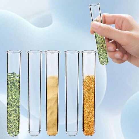 9 Pcs Clear Test Tubes, Plastic Test Tubes for Hydroponic Plants Cutting Office Home Decoration in Saudi Arabia
