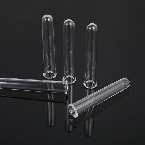 9 Pcs Clear Test Tubes, Plastic Test Tubes for Hydroponic Plants Cutting Office Home Decoration in Saudi Arabia