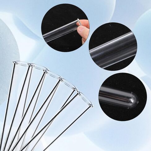 9 Pcs Clear Test Tubes, Plastic Test Tubes for Hydroponic Plants Cutting Office Home Decoration in Saudi Arabia