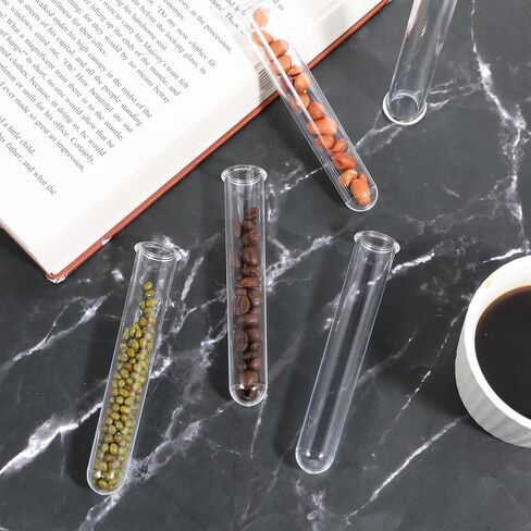9 Pcs Clear Test Tubes, Plastic Test Tubes for Hydroponic Plants Cutting Office Home Decoration in Saudi Arabia