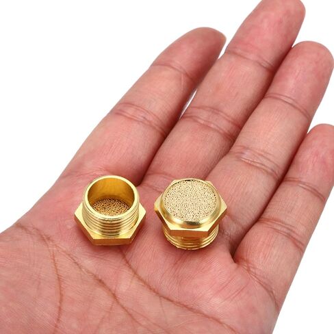 Meccanixity 3pcs كاتم الصوت العادم الهوائي ، G 3/8 "ذكور ذكور ملتصقة بخط الجوية الملبد بالأدوات الهوائية والآلات الصناعية in Saudi Arabia