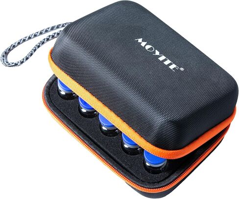 Insulin Peptide Vials Fridge Organizers, Fits Standard 10ml U-100 Vials,Not Fit Tall Vial,Orange Zipper and Black,7 Slots in Kuwait