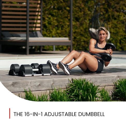 NUOBELL Adjustable Dumbbells 5-80 lbs: Replace 16 Sets, Ideal for Home Gym Weight Bench & Press in Kuwait