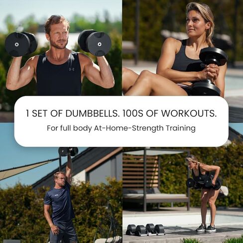 NUOBELL Adjustable Dumbbells 5-80 lbs: Replace 16 Sets, Ideal for Home Gym Weight Bench & Press in Kuwait