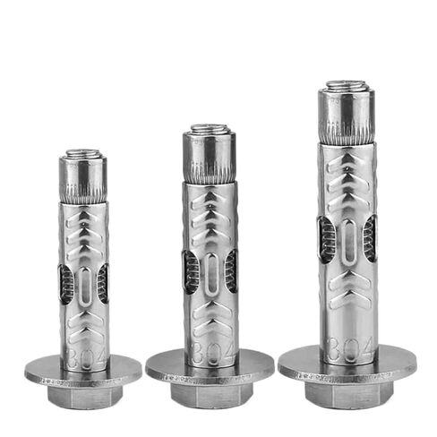 10pcs Stainless Steel Expansion Screw Hoisting Expansion Bolt External Hexagon Reduction Belt Built-in Tension Anchor Bolts(A1) in Kuwait