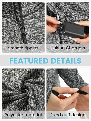 Women's Heated Shirt with Battery Included - High Powered Self Warming Thermal Layer, Stretch Mid Layer in Kuwait