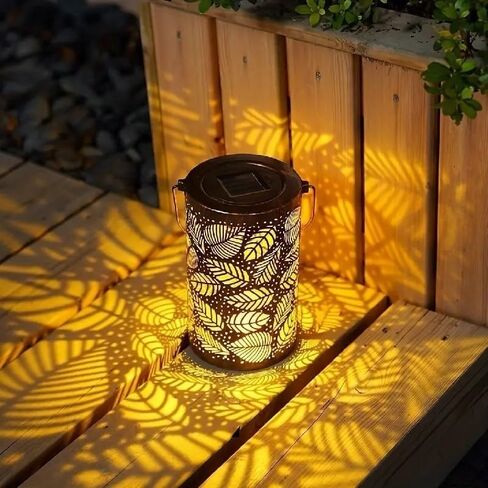 Solar Outdoor Waterproof Lantern - Solar Desk Lamp WithMetal Decoration, Suitable for Desk, Terrace, Lawn, Courtyard,Path, Landscape, Backyard, Garden, Art Decoration(Size:Tree of Life) in Saudi Arabia