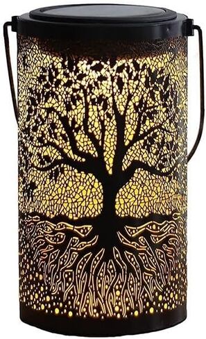 Solar Outdoor Waterproof Lantern - Solar Desk Lamp WithMetal Decoration, Suitable for Desk, Terrace, Lawn, Courtyard,Path, Landscape, Backyard, Garden, Art Decoration(Size:Tree of Life) in Saudi Arabia