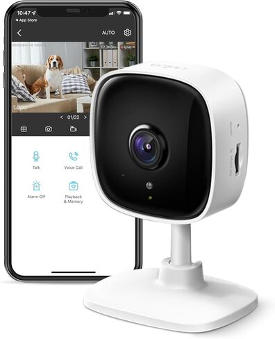 Tapo 1080p Indoor/Outdoor Security Camera - Free Person/Motion/Baby Cry Detection, Color Night Vision, IP65 Weatherproof, SD/Cloud Storage, Works w/Alexa & Google Home HybridCam in Kuwait