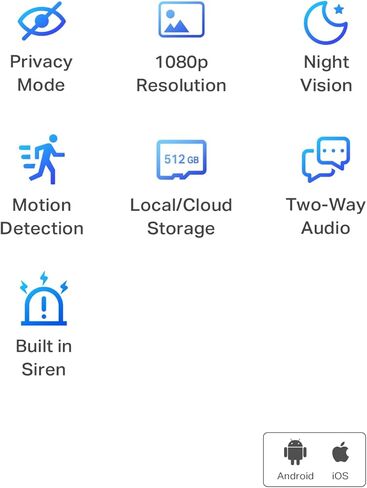 Tapo 1080p Indoor/Outdoor Security Camera - Free Person/Motion/Baby Cry Detection, Color Night Vision, IP65 Weatherproof, SD/Cloud Storage, Works w/Alexa & Google Home HybridCam in Kuwait