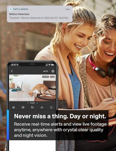 Tapo 1080p Indoor/Outdoor Security Camera - Free Person/Motion/Baby Cry Detection, Color Night Vision, IP65 Weatherproof, SD/Cloud Storage, Works w/Alexa & Google Home HybridCam in Kuwait