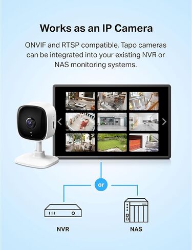 Tapo 1080p Indoor/Outdoor Security Camera - Free Person/Motion/Baby Cry Detection, Color Night Vision, IP65 Weatherproof, SD/Cloud Storage, Works w/Alexa & Google Home HybridCam in Kuwait