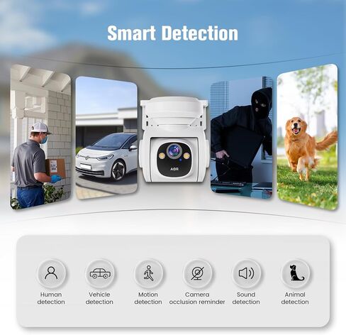 2.5K 4MP 4G LTE Cellular Security Camera Solar Power Wireless Outdoor, 24/7 Recording No Need WiFi, 360° Live View, Includes SIM & 64GB SD Card, Color Night Vision in Saudi Arabia