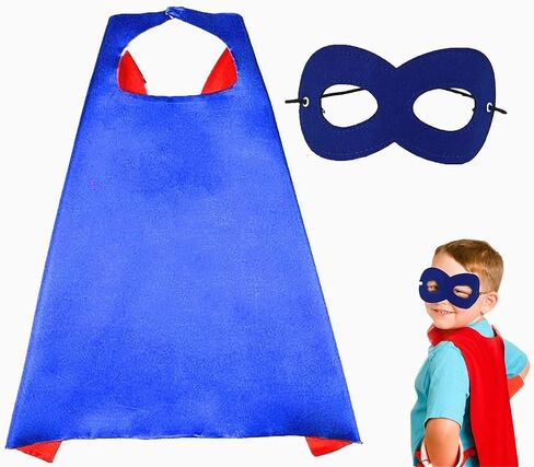 Capes and Masks For kids Double Side Dress up Costumes Christmas Halloween Cosplay Gift For Boys Girls in Saudi Arabia