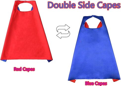 Capes and Masks For kids Double Side Dress up Costumes Christmas Halloween Cosplay Gift For Boys Girls in Saudi Arabia