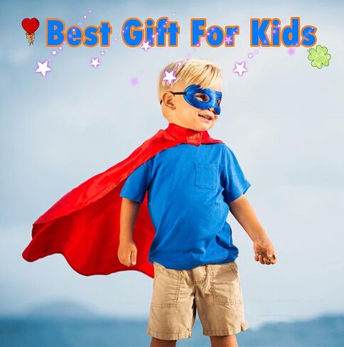 Capes and Masks For kids Double Side Dress up Costumes Christmas Halloween Cosplay Gift For Boys Girls in Saudi Arabia