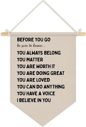 Wheatwin Kids Room Decor, Motivational Have Courage and Be Kind Wall Hanging Pennant Flag Banner, Inspirational Wall Decor for Kids Toddler Nursery Bedroom Playroom 15x11 Inch in Kuwait
