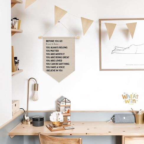 Wheatwin Kids Room Decor, Motivational Have Courage and Be Kind Wall Hanging Pennant Flag Banner, Inspirational Wall Decor for Kids Toddler Nursery Bedroom Playroom 15x11 Inch in Kuwait