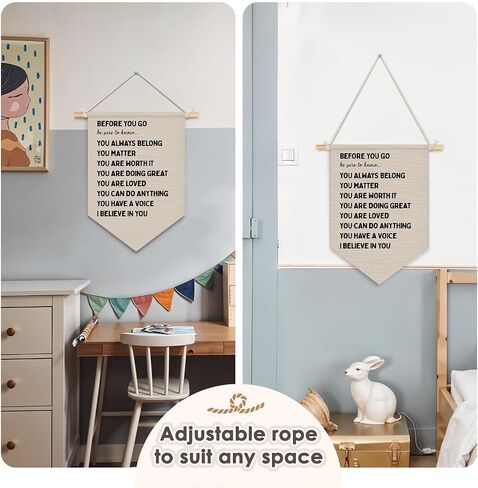 Wheatwin Kids Room Decor, Motivational Have Courage and Be Kind Wall Hanging Pennant Flag Banner, Inspirational Wall Decor for Kids Toddler Nursery Bedroom Playroom 15x11 Inch in Kuwait