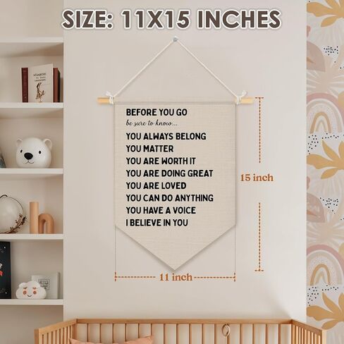Wheatwin Kids Room Decor, Motivational Have Courage and Be Kind Wall Hanging Pennant Flag Banner, Inspirational Wall Decor for Kids Toddler Nursery Bedroom Playroom 15x11 Inch in Kuwait