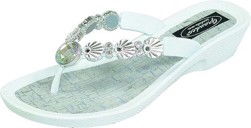 Women's Sea Shell V Thong Sandal (10, Black) in Saudi Arabia