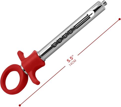 حقنة أسنان جراحية عبر الإنترنت-1.8 مل من الإفراط الذاتي مع توافق الخيط الأوروبي والأمريكي-مقبض بلاستيكي أحمر ، 5.5 "(14 سم) in Kuwait