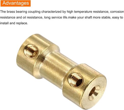 MECCANIXITY 5 Pack 2.3mm to 3mm Brass Shaft Coupling Joint Connector with Screws and Hex Wrench Flexible Motor Shaft Coupler for Car Wheels Tires Shaft Motor in Saudi Arabia