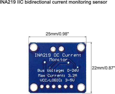Meccanixity 3 PCS INA219 I2C CJMCU-219 ثنائية الاتجاه DC الجهد الحالي لجهد الطاقة الجهد الحالي لمرض الإنتاجية وحدة استشعار وحدة مراقبة الطاقة IIC in Saudi Arabia