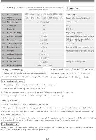 HSTS023R إدخال ± 50a ± 100a ± 200A ± 300A ± 400A ± 500A ± 600A OUTPORT2.5 ± 0.625V 1 ٪ الجهد الإمداد+5V قاعة مستشعر CORE CARTER (اللون: 600A - 2.5V 0.625V) in Kuwait