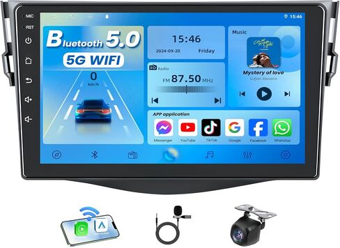 8Core 4+64G Upgrade Car Radio for Toyota RAV4 2007 2008 2009 2010 2011 2012: 9 inch 1280 * 800 HD Touchscreen Stereo with Wireless Carplay Android Auto 1080P Backup Camera Bluetooth GPS Navigation FM in Saudi Arabia