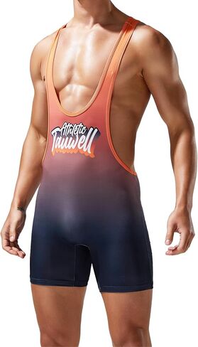 DTODWW Mens Wrestling Singlet Athletic Supporters Bodysuits Shapewear Activewear Leotard in Kuwait