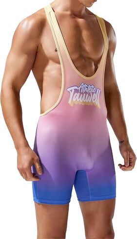 DTODWW Mens Wrestling Singlet Athletic Supporters Bodysuits Shapewear Activewear Leotard in Kuwait