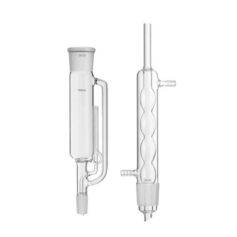 150ml 19/26 Glass Soxhlet Extractor Allihn Condenser Ball Shape Lab Glassware in Kuwait