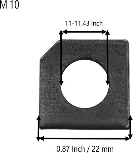 20 PCS Beveled Square Washers,304 Stainless Steel M12 Heavy Duty Missing Angle Flat Gasket for Channel Steel Wedge Shaped Washers for Shim Leveling in Saudi Arabia