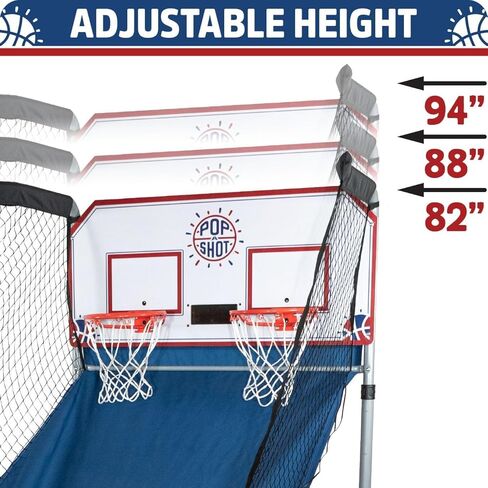 Pop-A-Shot-تسديدة مزدوجة المنزل مع Texas Longhorns NCAA Graphics L Sensor Lgoring L 16 Modes L 7 Balls L Loldable L لجميع عشاق NCAA in Kuwait