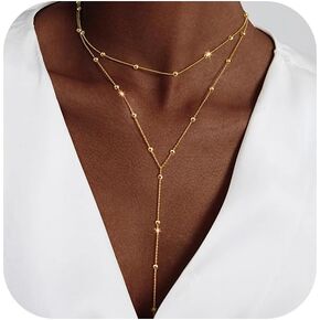 قلادة فضية لوكفال للنساء ، قلادة طويلة من القلادة الطويلة على شكل Y ، قلادة قلادة على شكل حرف Y in Kuwait