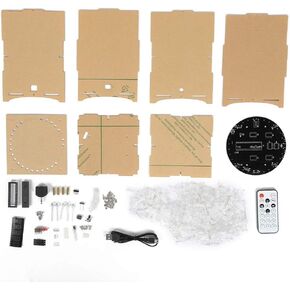 LED Music Spectrum DIY Kit 8x32 DOT 5V USB مجموعة مشروع التجميع الإلكترونية مع التحكم عن بعد in Kuwait