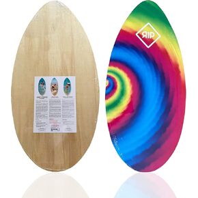 RIP Wooden Skimboard لتصفح - شاطئ Skim | المبتدئين إلى المجلس المتوسط ​​| مثالي لجميع مستويات المهارة | مثالي للأطفال والكبار | خفيف الوزن | 35 "، 37" أو 41 " in Kuwait