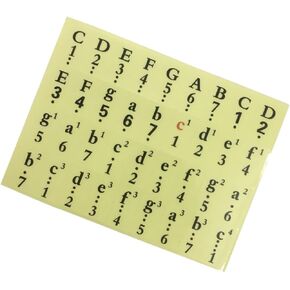 BESTonZON 1pcs Piano Key Stickers Notation Labels for Keys Easy to Install Removable Stickers for Beginners Black Music Note Guide in Kuwait