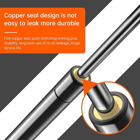 2PCS 80N 8inch Soft Close Hinge Lid Gas Support rods, Pneumatic Struts can Automatically Rise and Fall Slowly, Toy Box Damping Buffer，and can be Opened and Closed Within The Range of 0-110 Degrees. in Saudi Arabia
