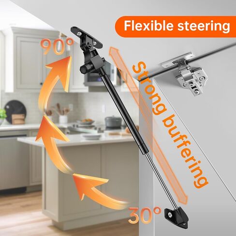 2PCS 80N 8inch Soft Close Hinge Lid Gas Support rods, Pneumatic Struts can Automatically Rise and Fall Slowly, Toy Box Damping Buffer，and can be Opened and Closed Within The Range of 0-110 Degrees. in Saudi Arabia