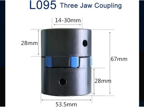 L095 D53.5 L67 Three Jaw Engine Shaft Atapter Transition Coupling Plum Coupler Clamp for CNC Engraver High Torque Motor 1Pcs(16x16mm) in Saudi Arabia