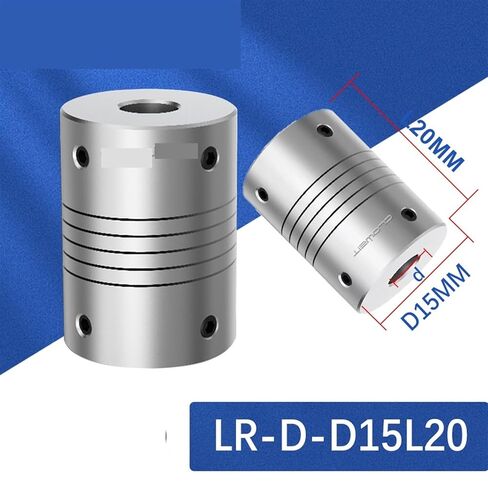 LR D D15L20 Aluminum Elastic Winding Shaft Coupler Motor Connector 3/4/5/6/7/8mm Thimble Type Flexible CNC Coupling 1Pcs(3mmX5mm) in Kuwait