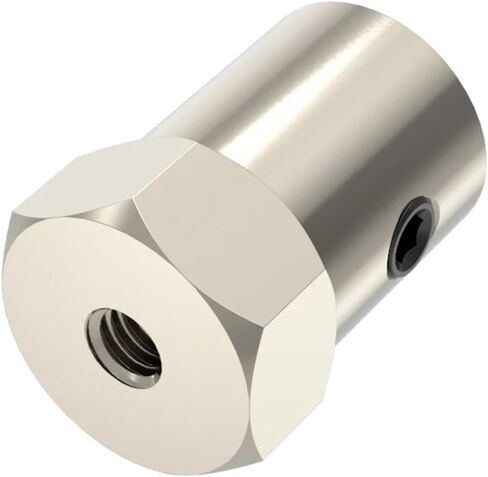 D12L18 HEX Coupler Brass Tyre Connector 2/3/3.17/4/5/6/7/8mm اقتران لعمود روبوت محرك روبوت ذكي 1PC (النحاس 3 مم) in Saudi Arabia