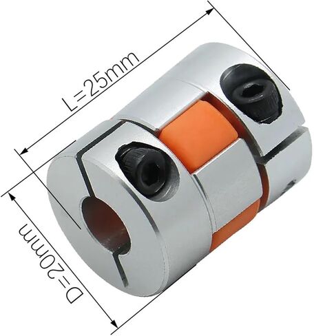 LF Two Jaw D20L25 Coupler الألومنيوم البرقوق المرن اقتران توصيل السهول موصل CNC عزم الدوران 3NM MAX 6NM 1PCS (6x10) in Saudi Arabia