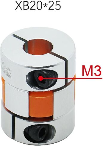 LF Two Jaw D20L25 Coupler الألومنيوم البرقوق المرن اقتران توصيل السهول موصل CNC عزم الدوران 3NM MAX 6NM 1PCS (6x10) in Saudi Arabia