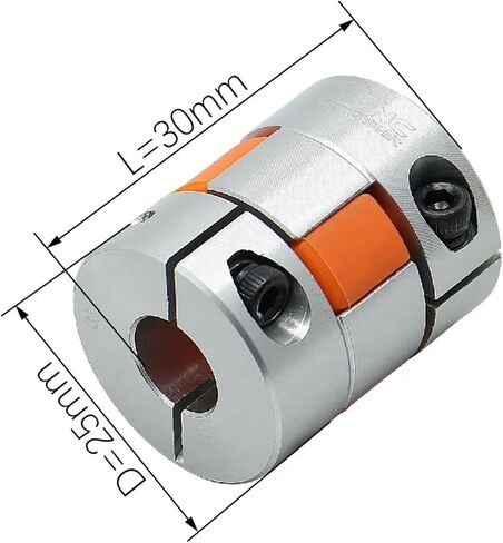 LF Two Jaw D25L30 Coupler Aluminium Plum Flexible Shaft Coupling Stepper Motor Connector CNC 5/6/6.35/8/10/12/12.7/14mm 5x8mm 1Pcs(5x12) in Saudi Arabia