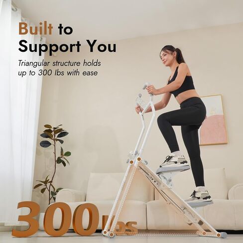 Stair Stepper with Adjustable Resistance - Stair Climber for Home Gym, Folding Cardio Machine with Extended Step Range, Adjustable Handlebar & Pedals, Tablet Holder by MACYO in Kuwait