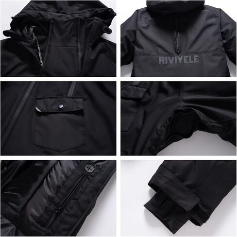 YEEFINE Women's Ski Suit Two Pieces Snowsuits Waterproof Snow Snowboard Suits Winter Outdoor Ski Jacket and Pants in Kuwait